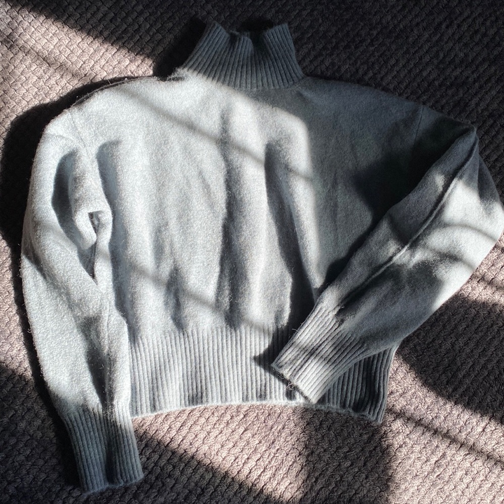 Zara Wool Cropped Turtle-Neck Sweater | Size S